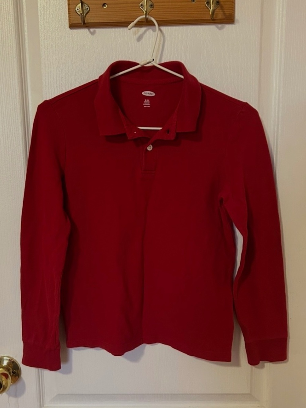 Red Long Sleeves POLO Shirt Size 8
